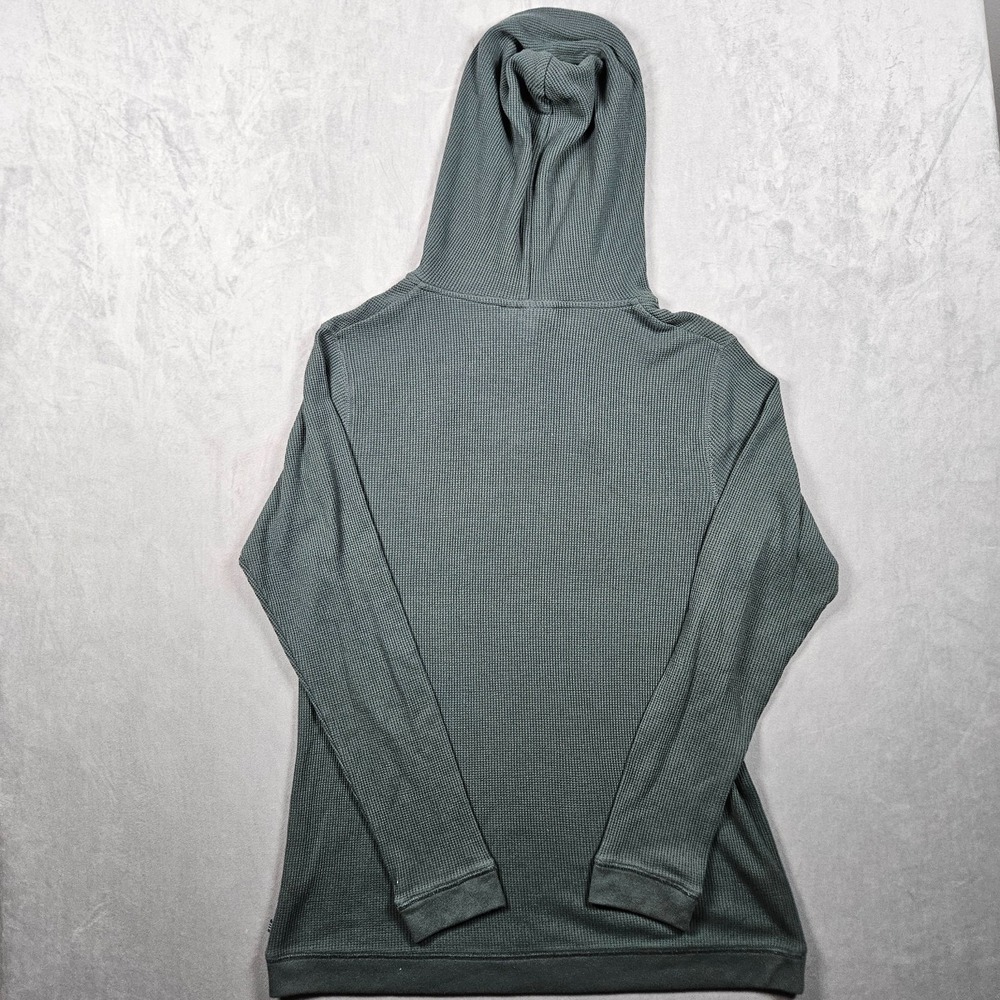 Free Fly Bamboo Lightweight Hoodie Mens Medium Green Waffle Kit Henley Fishing - Picture 2 of 9